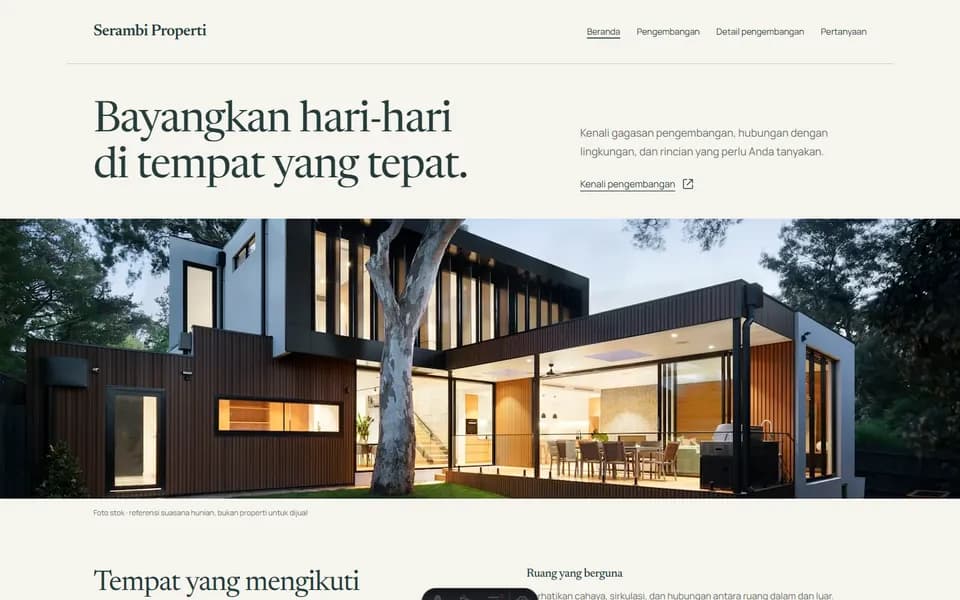 Property website example: Serambi Properti