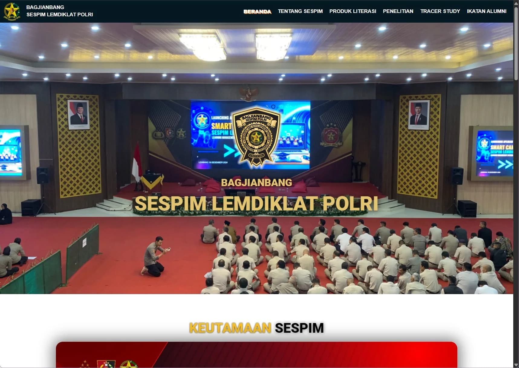 SESPIM LEMDIKLAT POLRI – Pemulihan Keamanan Website
