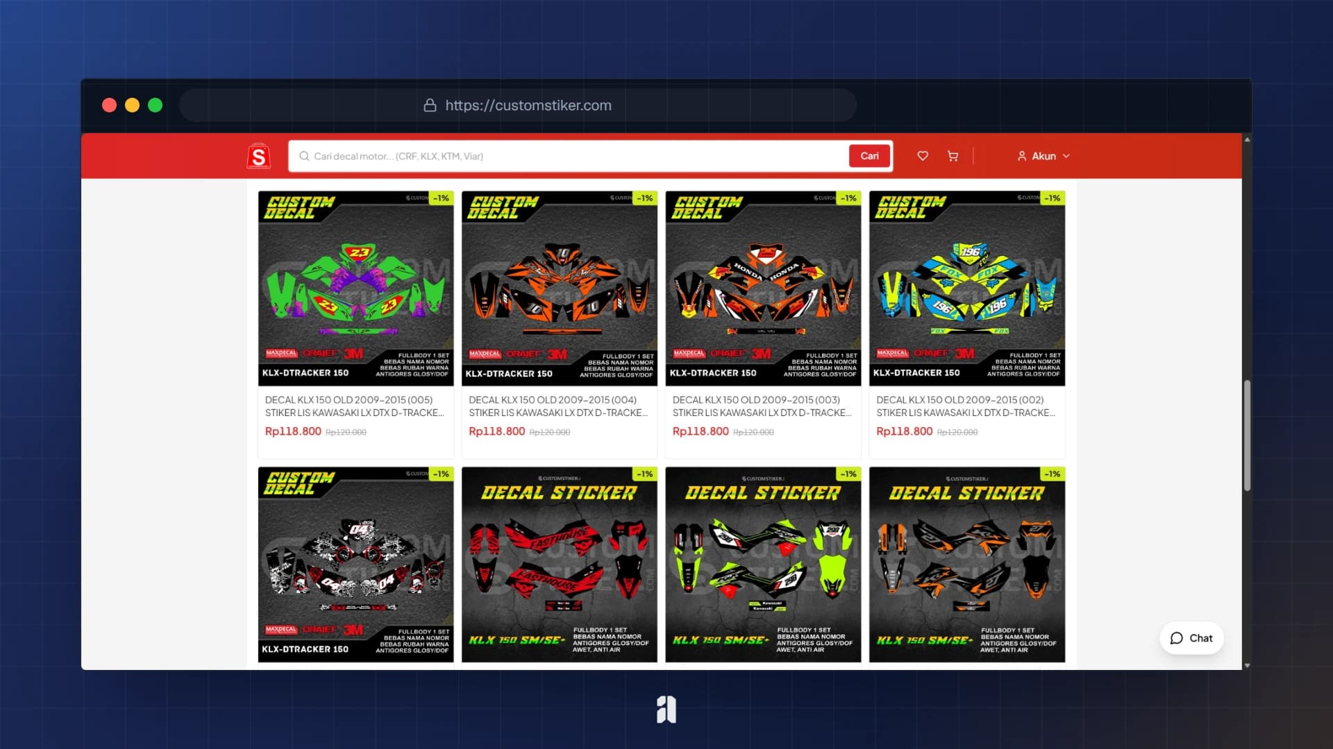 Custom Stiker Toko Decal Motor screenshot 2