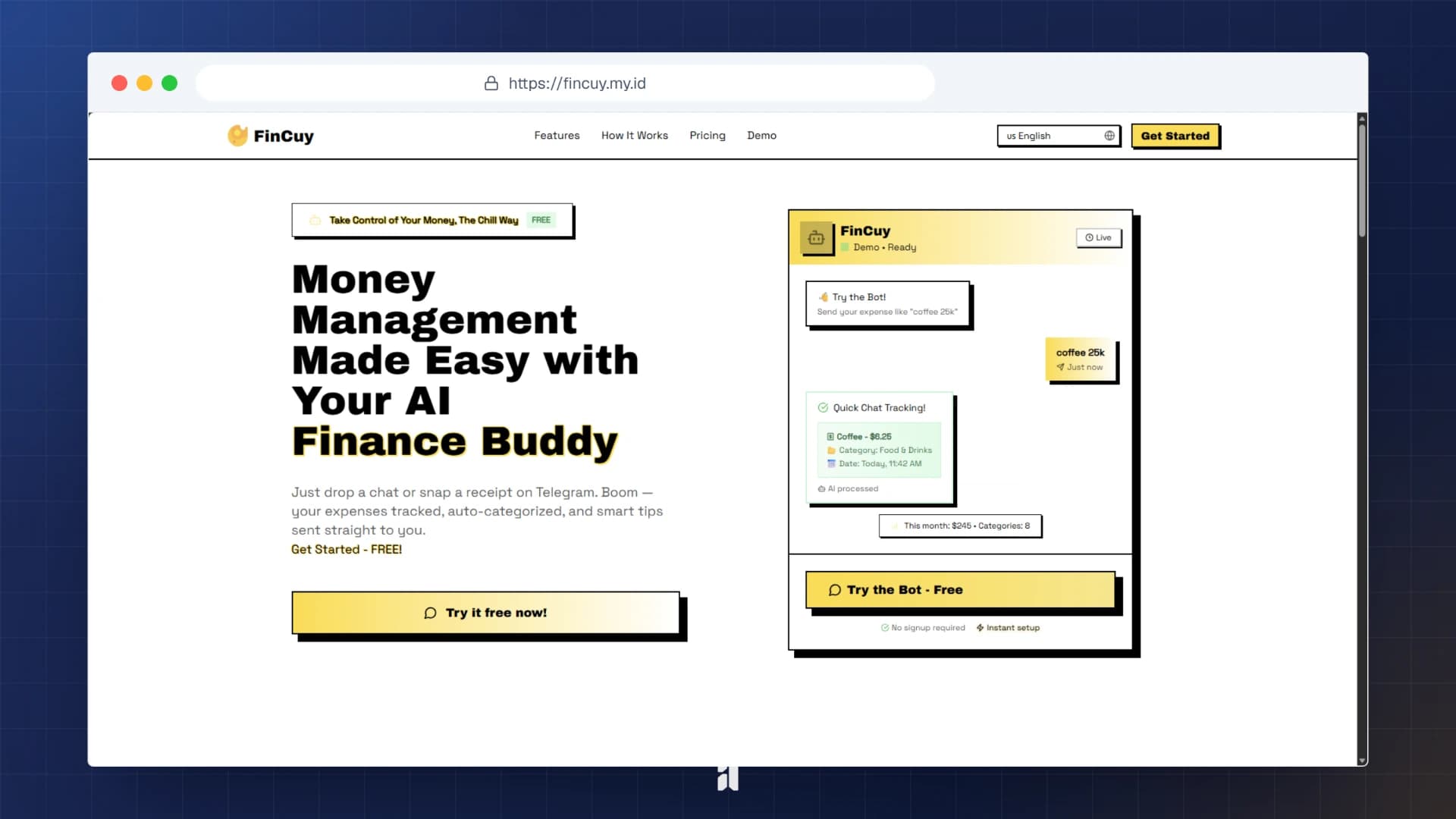 FinCuy: Asisten Keuangan AI di Telegram screenshot 4