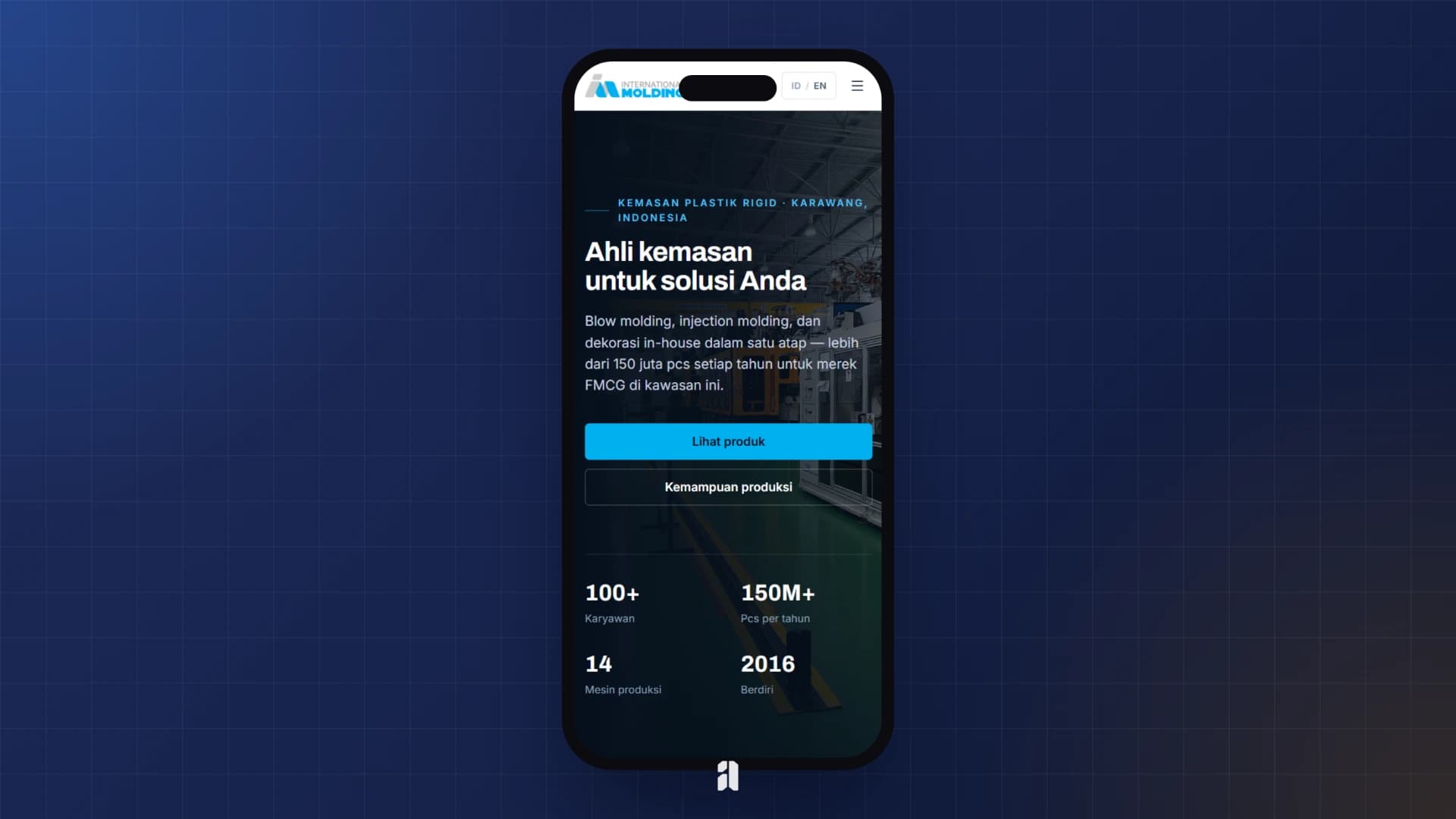 Website Pabrik Bilingual dengan CMS Kustom screenshot 4