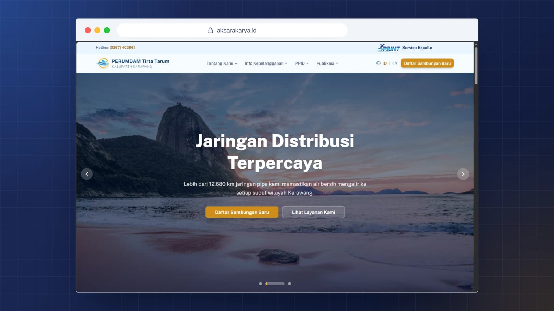 Portal Web PDAM Tirta Tarum Karawang