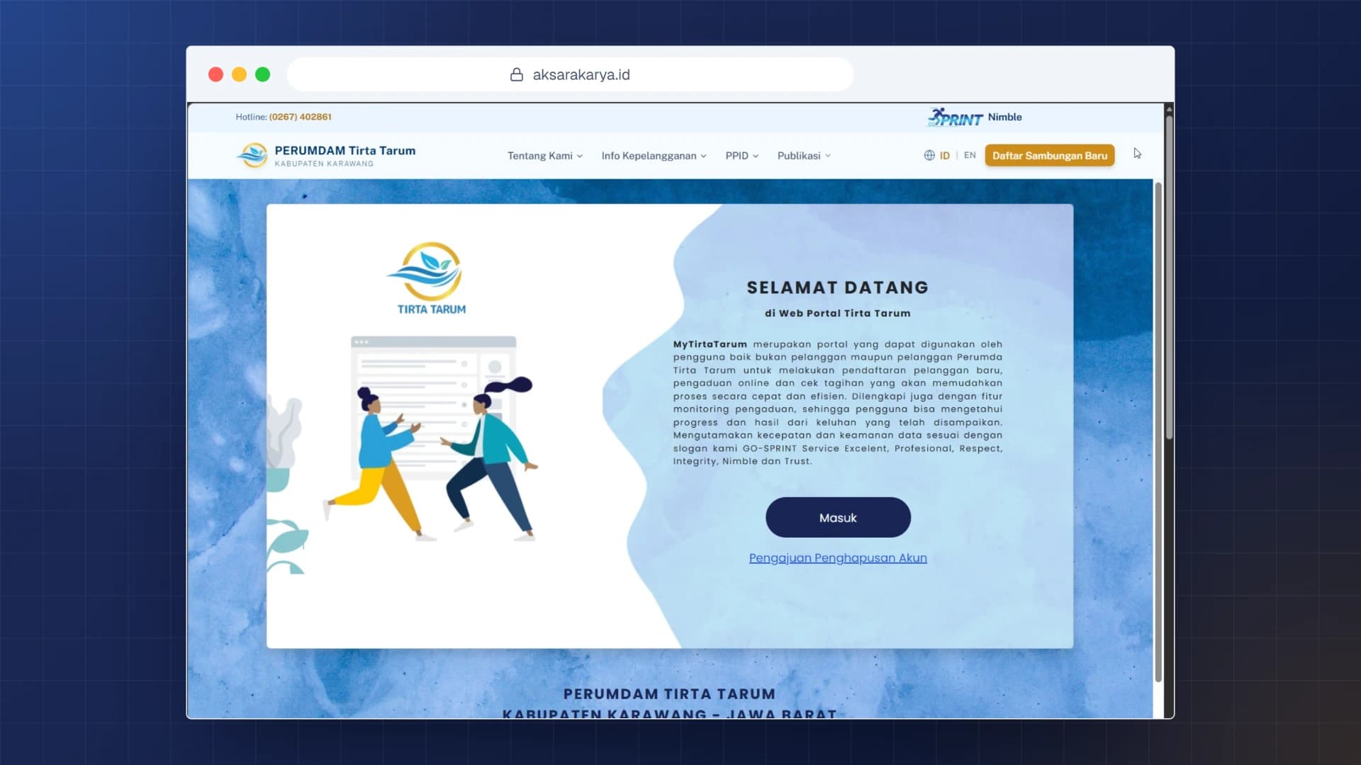 Portal Web PDAM Tirta Tarum Karawang screenshot 2