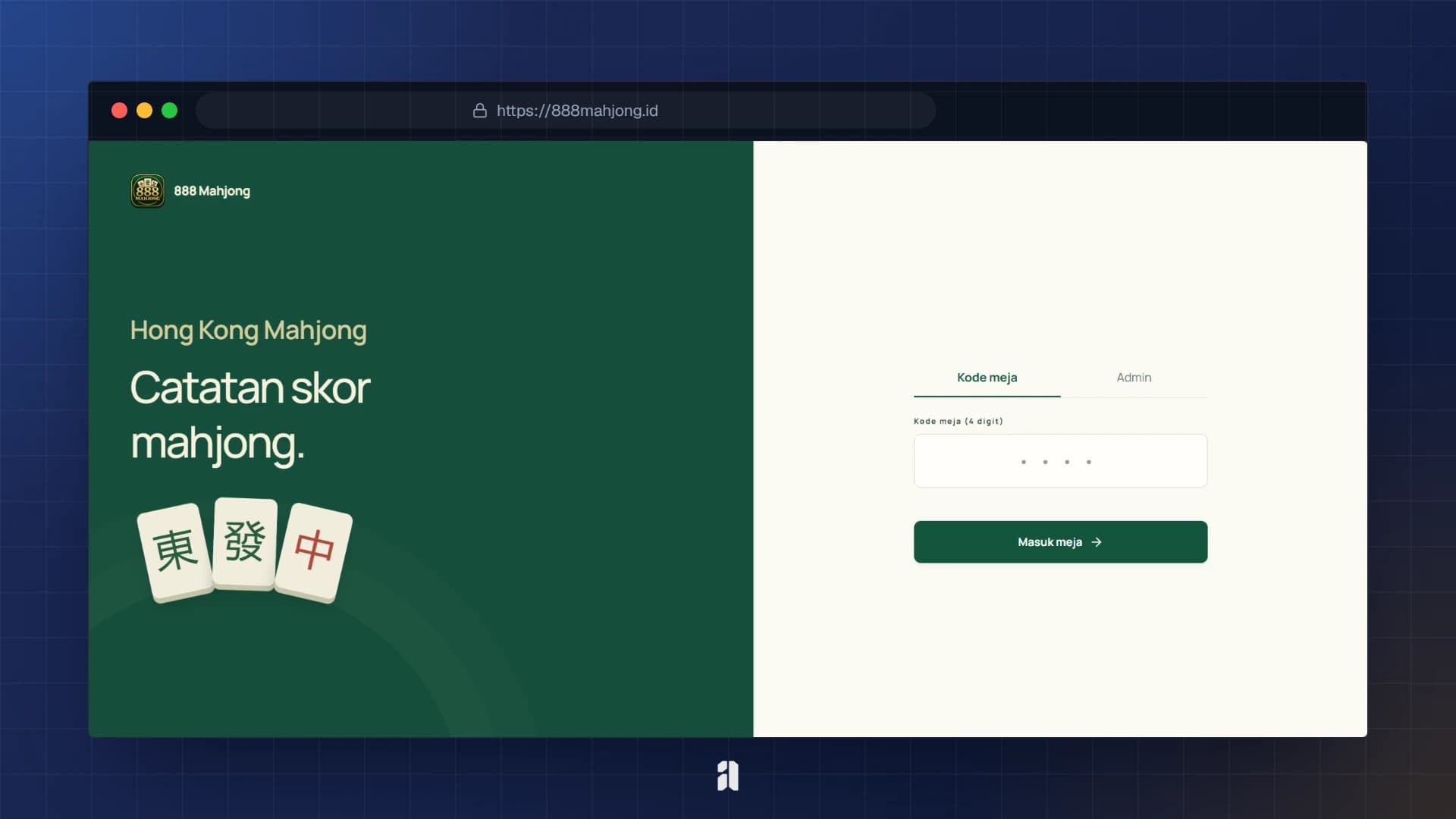 888 Mahjong Scoring Platform screenshot 1